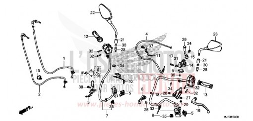 LEVIER DE GUIDON/COMMUTATEUR/CABLE (CRF1000/CRF1000A) CRF1000AG de 2016